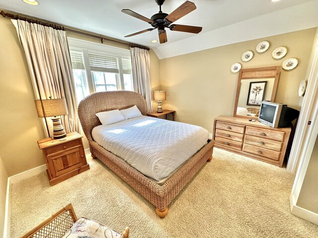 2450 Bungalo Ln, Miramar Beach, FL 32550 - bedroom featuring carpet, recessed lighting, baseboards, and a ceiling fan