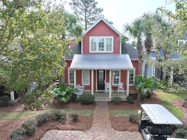 view of front of house with covered porch