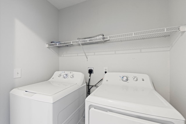 laundry room featuring washer and dryer