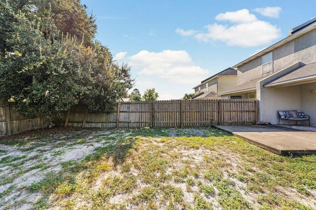 view of yard with a patio area