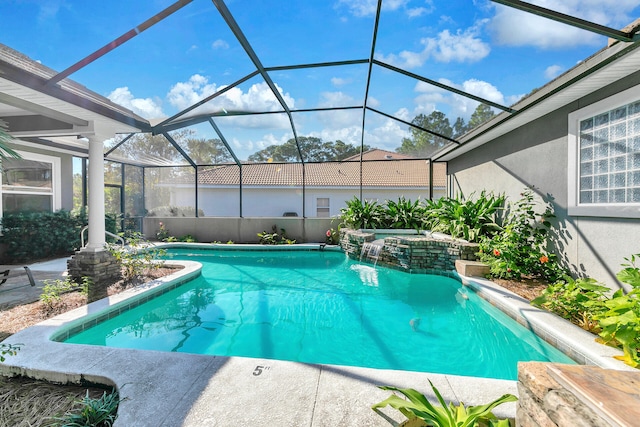 4705 Seastar Vis, Destin, FL 32541 - pool featuring glass enclosure and an in ground hot tub