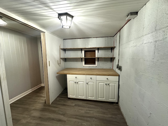 interior space featuring dark hardwood / wood-style floors