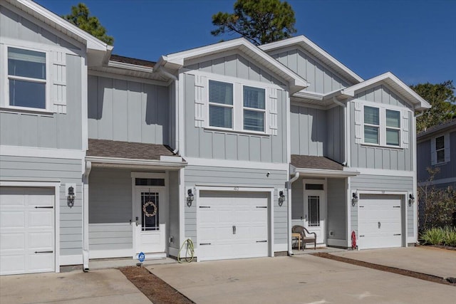 view of property featuring a garage