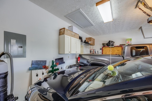 garage with electric panel