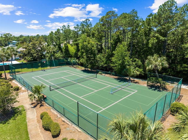 view of tennis court