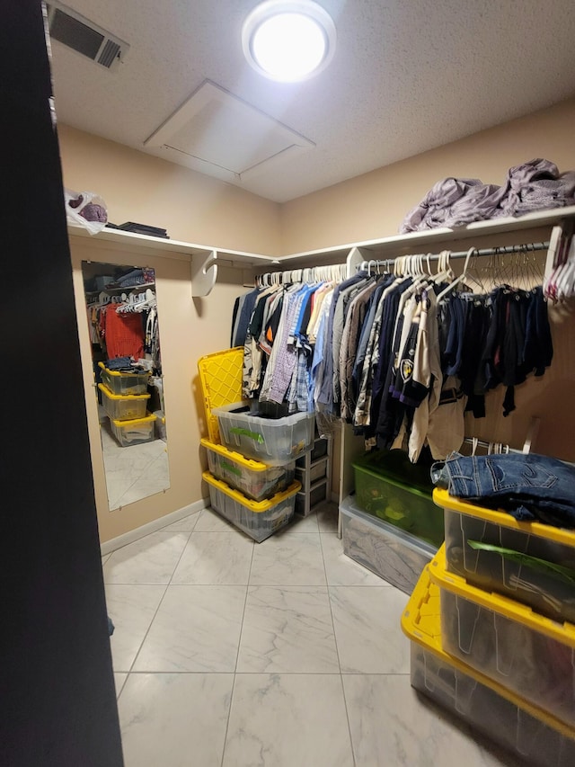 view of walk in closet