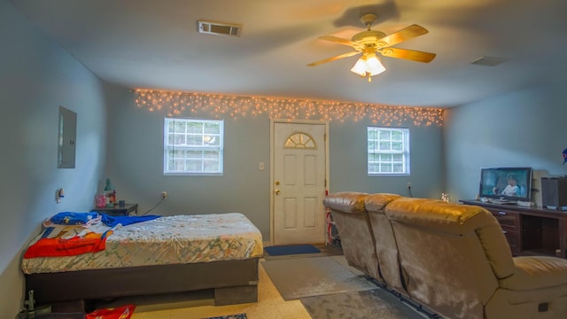 1097 Bob Mccaskill Dr, Defuniak Springs, FL 32433 - bedroom with electric panel and ceiling fan