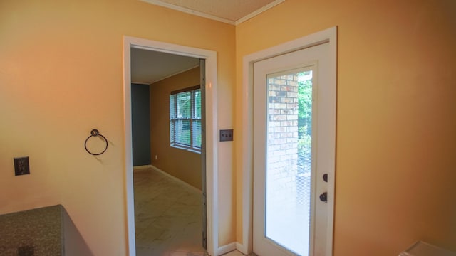 1097 Bob Mccaskill Dr, Defuniak Springs, FL 32433 - doorway featuring ornamental molding and baseboards