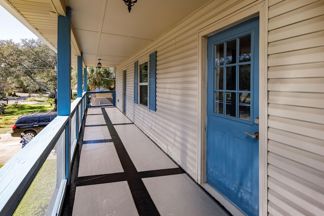 exterior space with covered porch