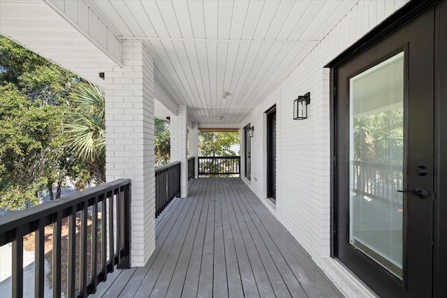 view of wooden deck