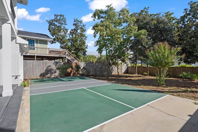 view of sport court