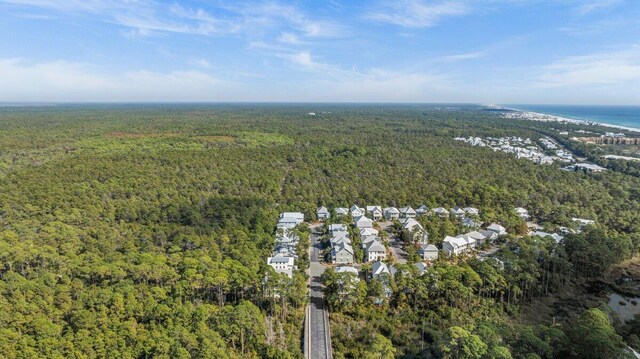 141 Matts Way, Santa Rosa Beach, FL 32459 - aerial overview of property's location featuring a heavily wooded area and a nearby body of water