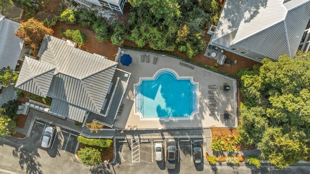 141 Matts Way, Santa Rosa Beach, FL 32459 - view from above of property with a pool area