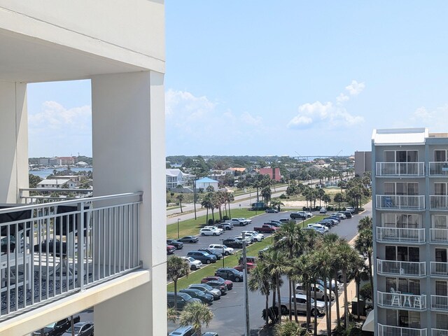 balcony featuring a city view