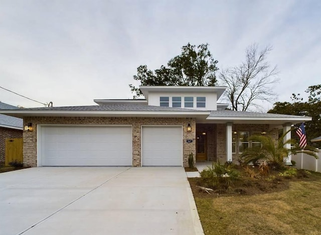 view of front facade with a garage