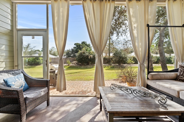 view of sunroom / solarium