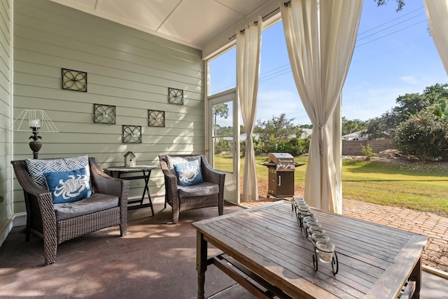 view of sunroom