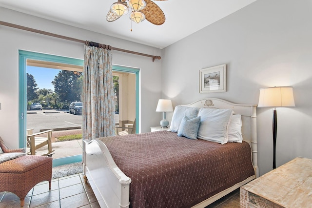 view of tiled bedroom