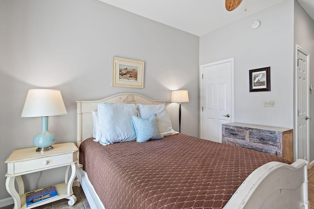 bedroom featuring tile patterned floors