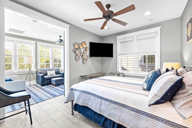 79 Cedar Post Rd, Santa Rosa Beach, FL 32459 - bedroom with ceiling fan