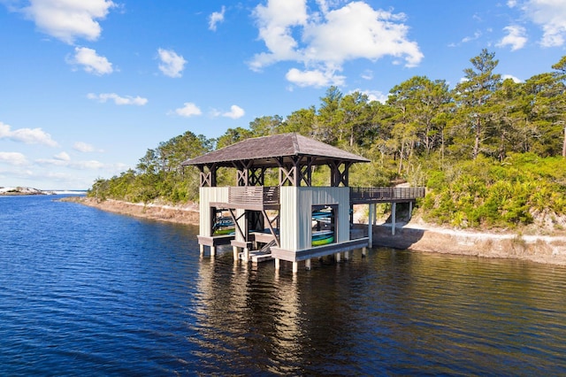 79 Cedar Post Rd, Santa Rosa Beach, FL 32459 - dock area featuring a water view