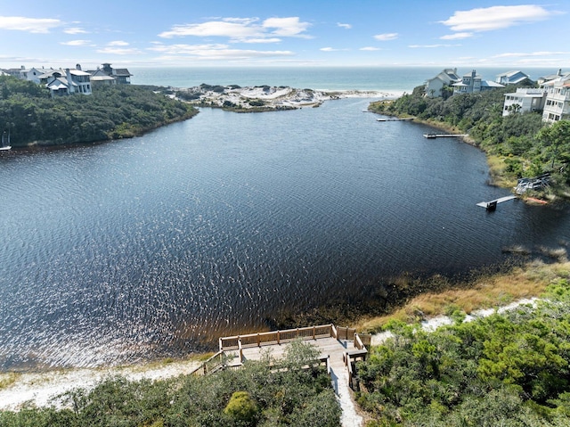 79 Cedar Post Rd, Santa Rosa Beach, FL 32459 - birds eye view of property with a water view