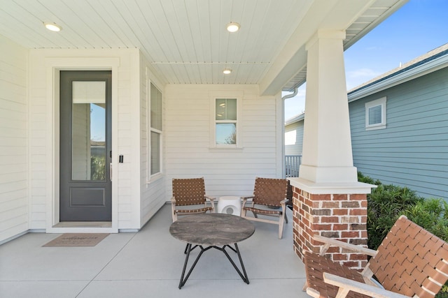 view of patio / terrace featuring covered porch