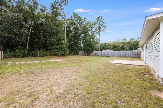 view of yard with a patio