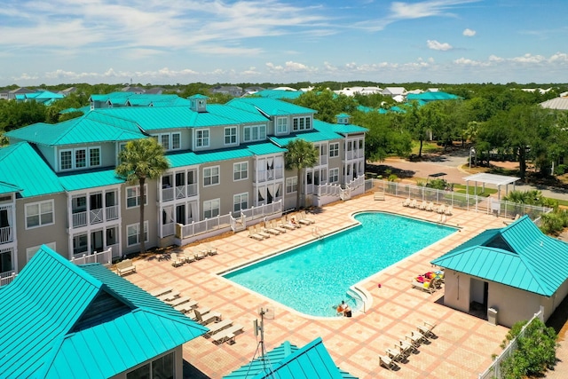 view of pool with a patio