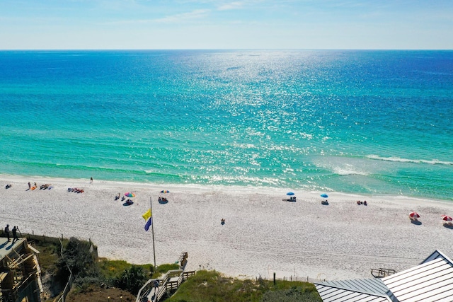 water view featuring a beach view