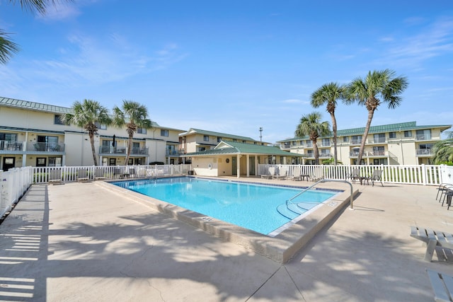 view of pool with a patio area