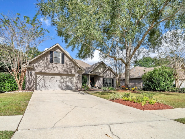 view of front of property featuring a front yard