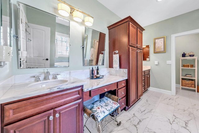 bathroom featuring vanity