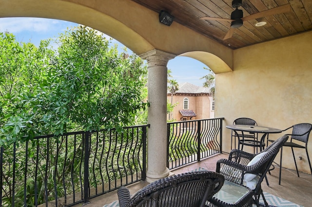 215 Rue St, Tropez, Miramar Beach, FL 32550 - balcony featuring ceiling fan