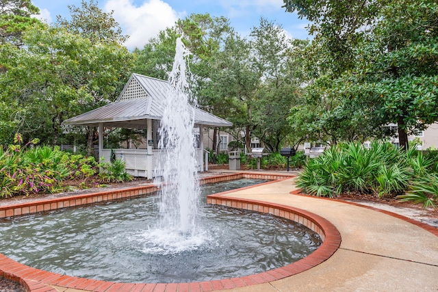 view of community featuring a gazebo