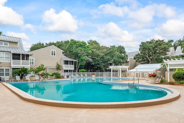 view of pool with a patio