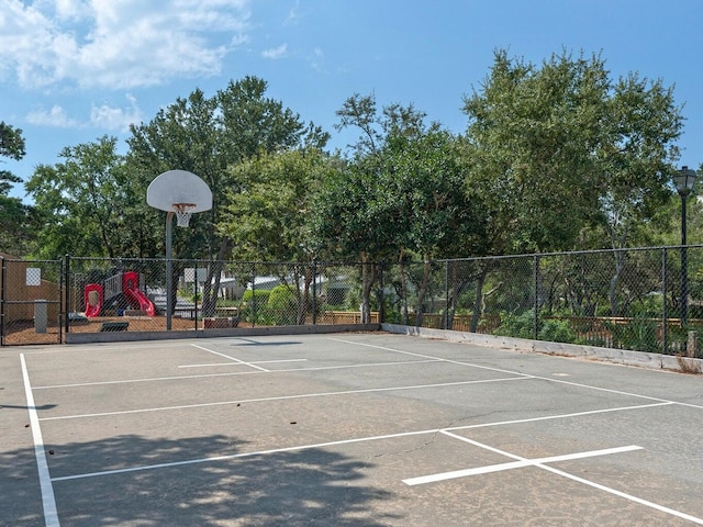 view of sport court featuring basketball court