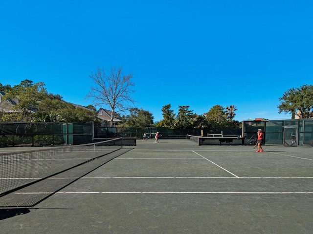 view of tennis court