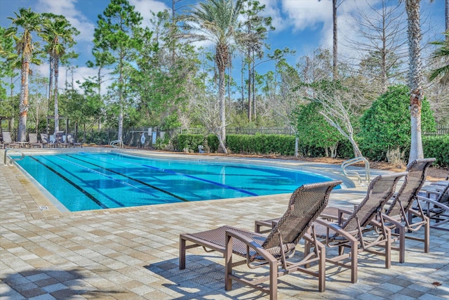 view of pool with a patio area