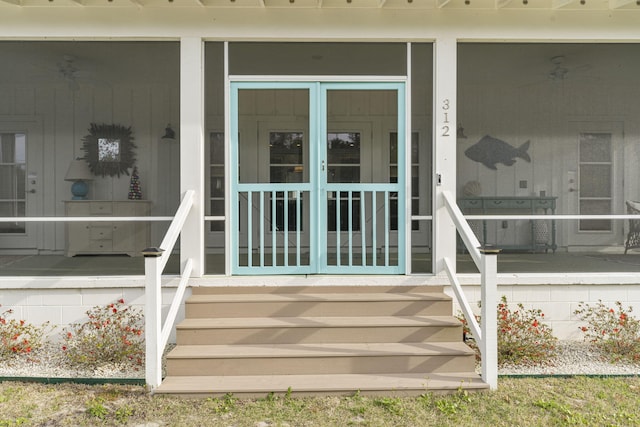 view of doorway to property