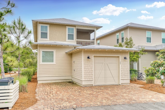 view of front of home featuring a garage