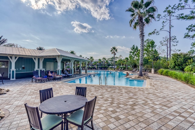 view of pool with a patio