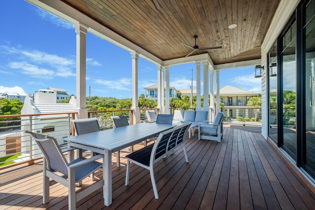 view of wooden terrace