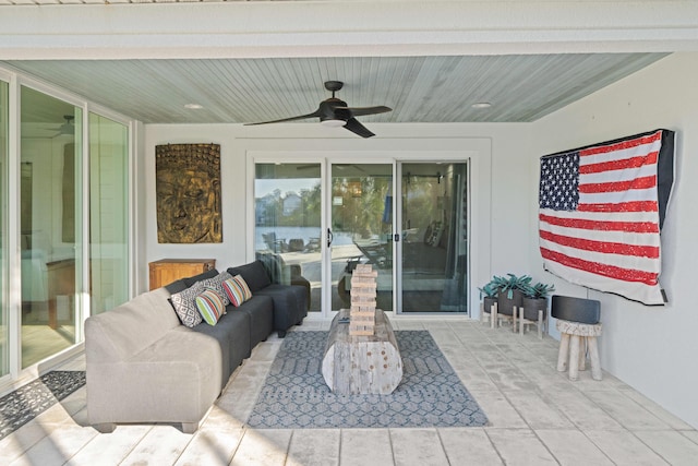 4639 Destiny Way, Destin, FL 32541 - view of patio / terrace with a ceiling fan and an outdoor living space