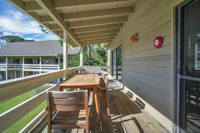 view of wooden terrace