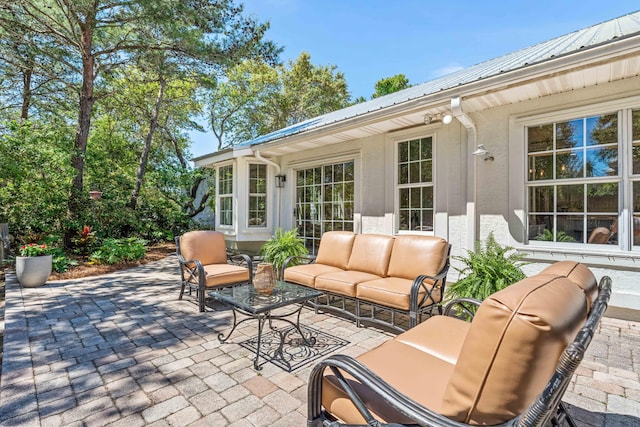 view of patio / terrace with an outdoor living space
