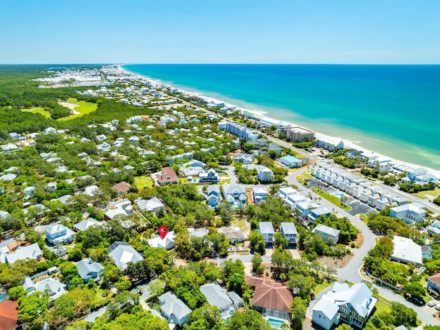 aerial perspective of suburban area with expansive coastline