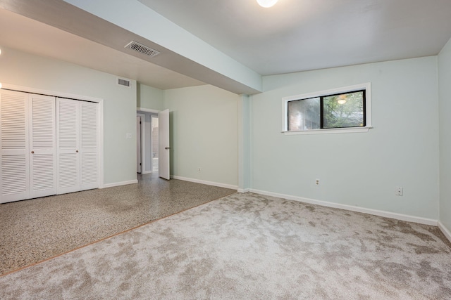 unfurnished bedroom with a closet