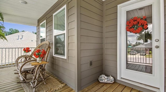 entrance to property with a porch