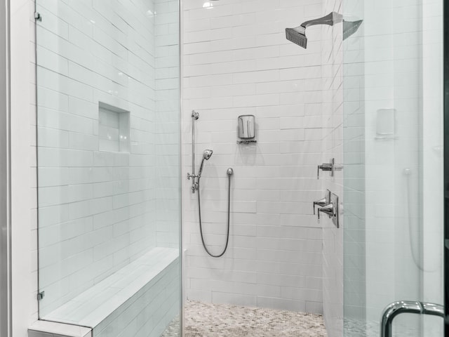 bathroom with an enclosed shower